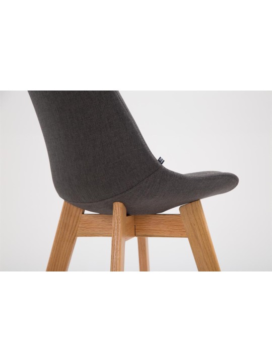 Barkruk Metz stof Natura, donkergrijs