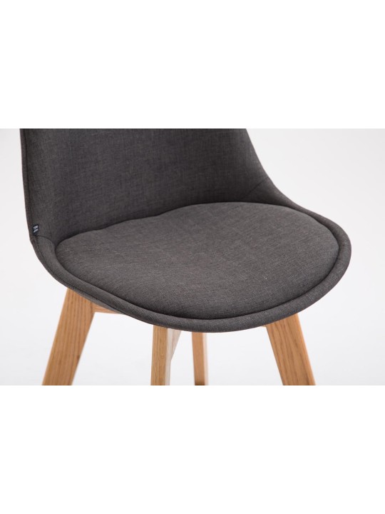 Barkruk Metz stof Natura, donkergrijs