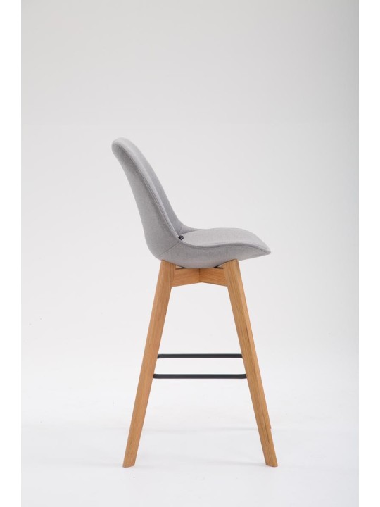 Barkruk Metz stof Natura, grijs