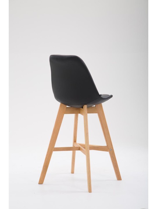 Barkruk Cannes kunstleer Natura, zwart