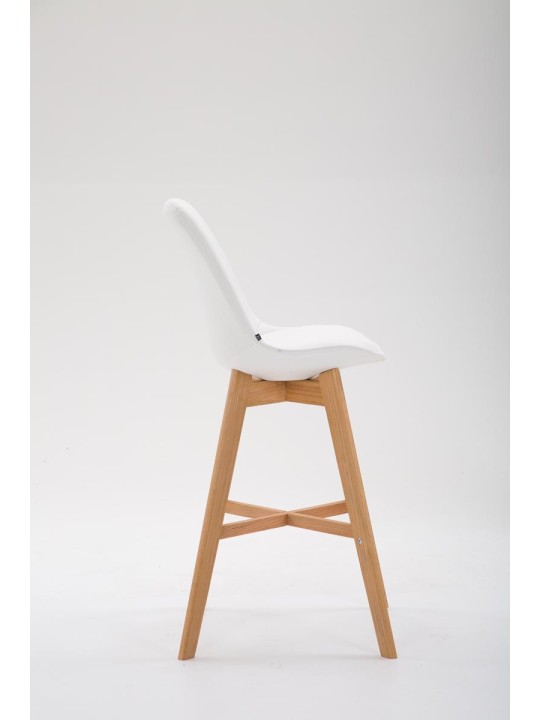 Barkruk Cannes kunstleer Natura, wit