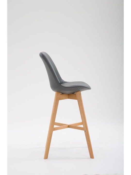 Barkruk Cannes kunstleer Natura, grijs