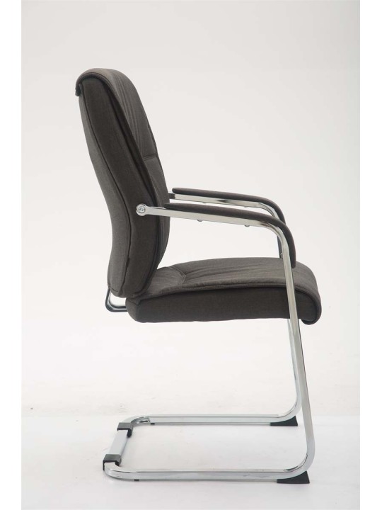 XL bezoekersstoel Anubis stof, donkergrijs