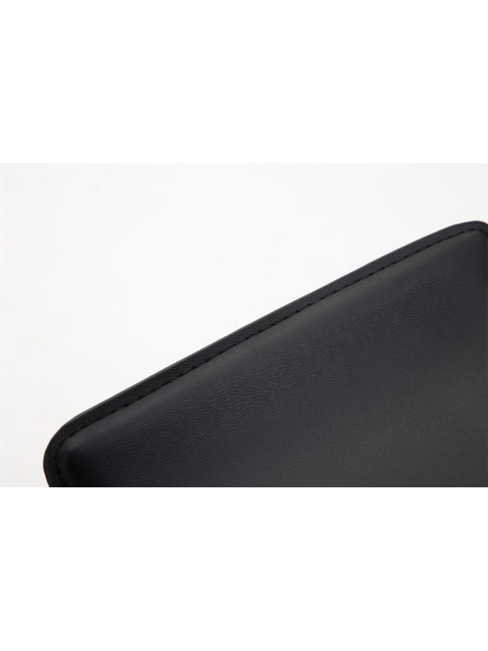 Barkruk Dyn V2 kunstleer chroom, zwart