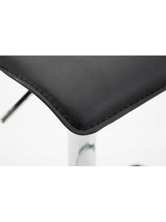 Barkruk Dyn V2 kunstleer chroom, zwart