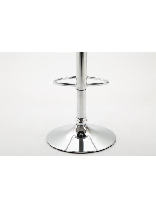 Barkruk Dyn V2 kunstleer chroom, wit