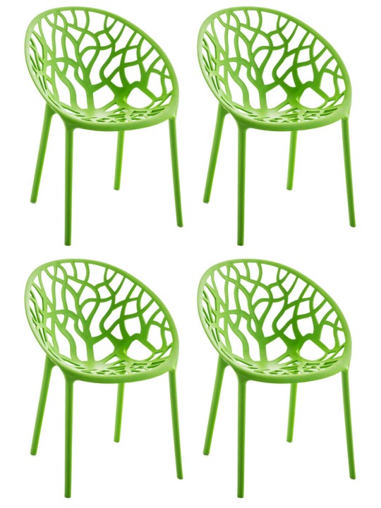 Set van 4 stoelen Hope, groen