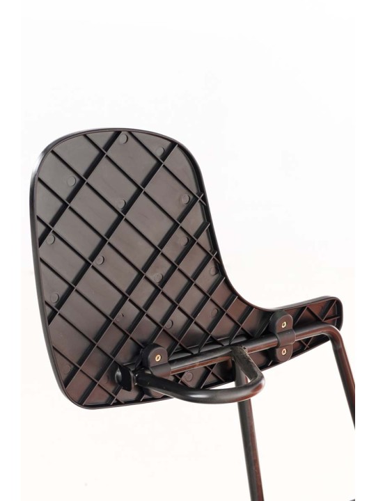 Ken stoel met klaptafel kunstleer, wit