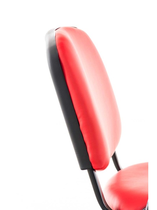 Ken stoel met klaptafel kunstleer, rood