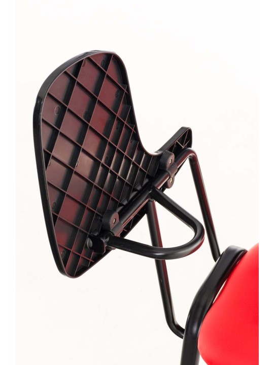 Ken stoel met klaptafel kunstleer, rood