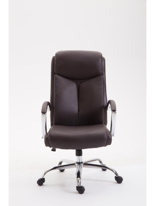 Bureaustoel Vaud kunstleer, bruin