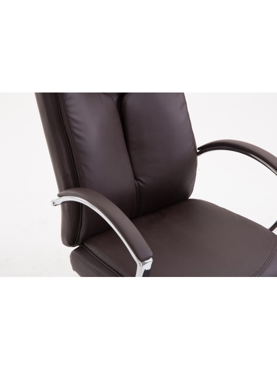 Bureaustoel Vaud kunstleer, bruin
