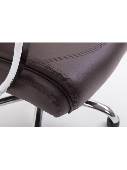 Bureaustoel Vaud kunstleer, bruin