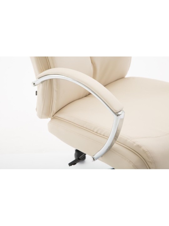 Bureaustoel Vaud kunstleer, crème
