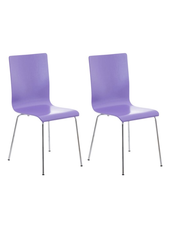 Set van 2 Pepe bezoekersstoelen, lila Set van 2 Pepe bezoekersstoelen, lila