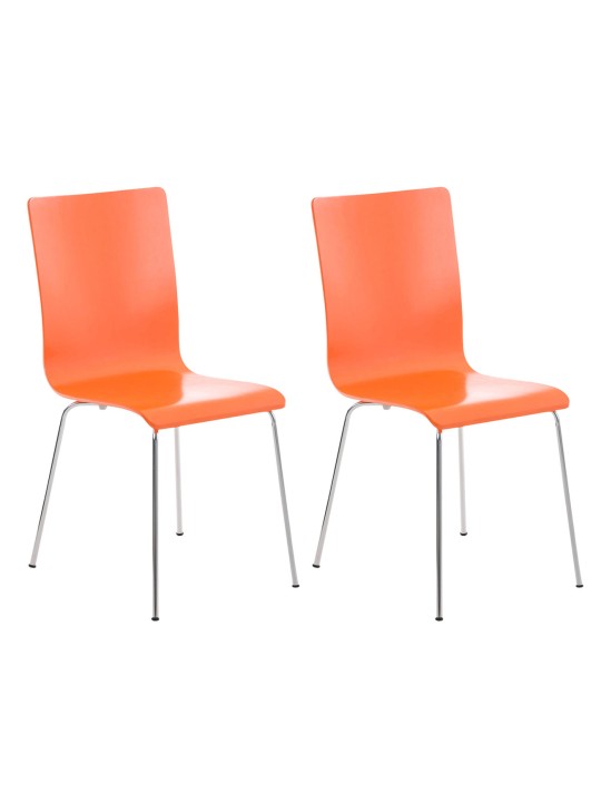 Set van 2 Pepe bezoekersstoelen, oranje