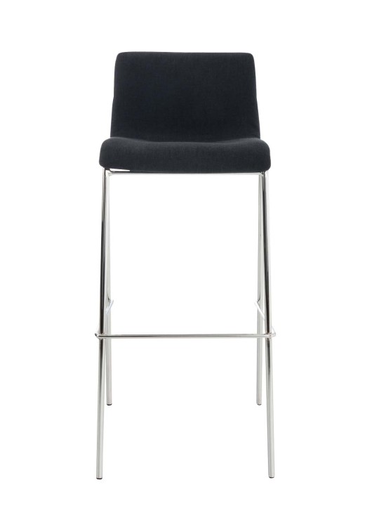 Barkruk Hoover stof 4-poots frame chroom, zwart Barkruk Hoover stof 4-poots frame chroom, zwart