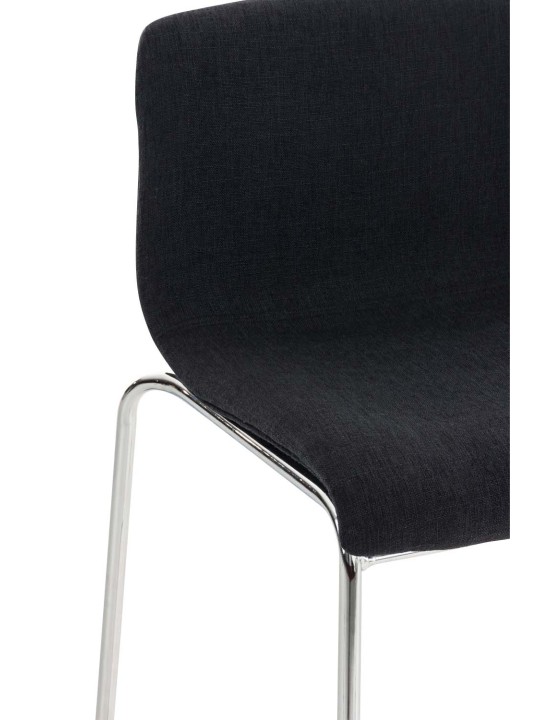 Barkruk Hoover stof 4-poots frame chroom, zwart Barkruk Hoover stof 4-poots frame chroom, zwart