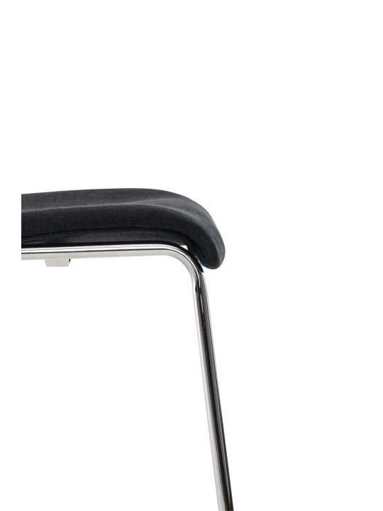 Barkruk Hoover stof 4-poots frame chroom, zwart Barkruk Hoover stof 4-poots frame chroom, zwart