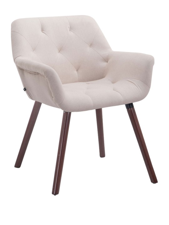 Bezoekersstoel Cassidy stof walnoot, beige Bezoekersstoel Cassidy stof walnoot, beige
