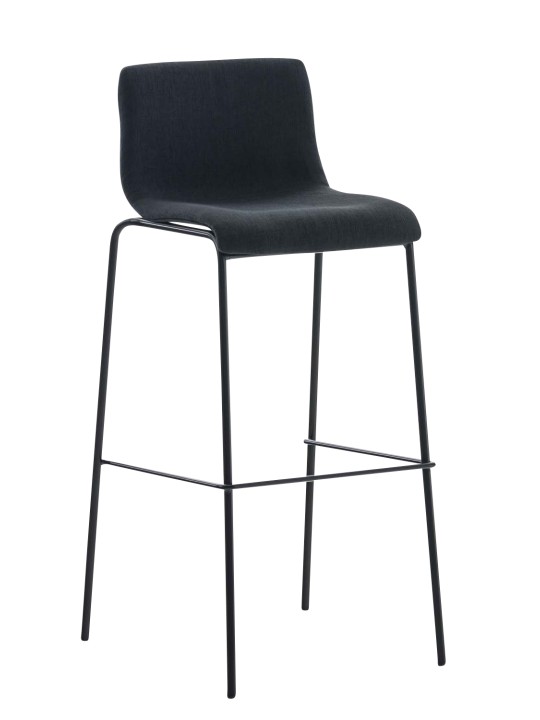 Barkruk Hoover stof 4-poots frame, zwart Barkruk Hoover stof 4-poots frame, zwart