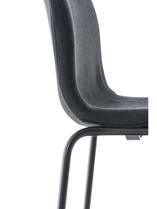 Barkruk Hoover stof 4-poots frame, zwart Barkruk Hoover stof 4-poots frame, zwart