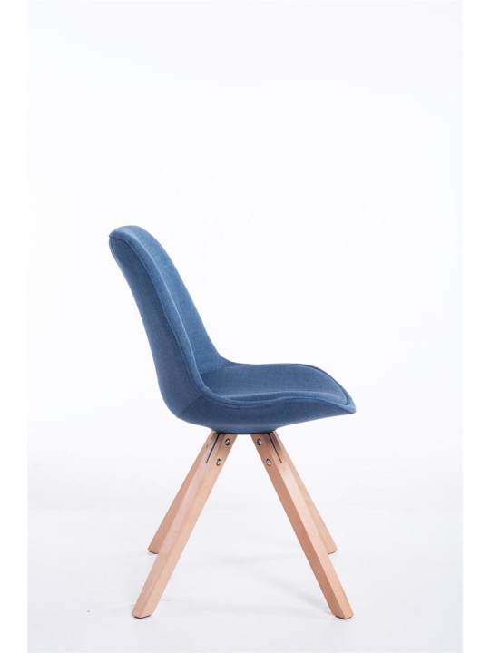 Bezoekersstoel Toulouse stof Natura Square, blauw