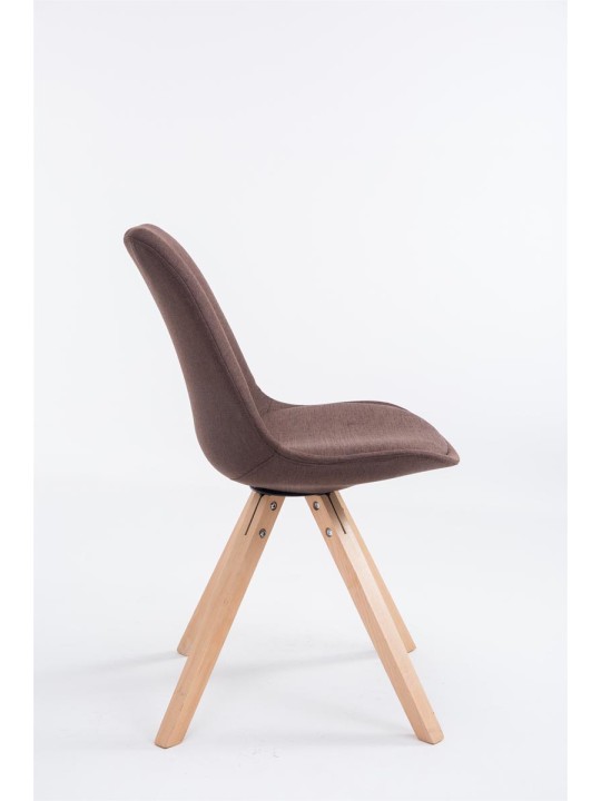 Bezoekersstoel Toulouse stof Natura Square, bruin