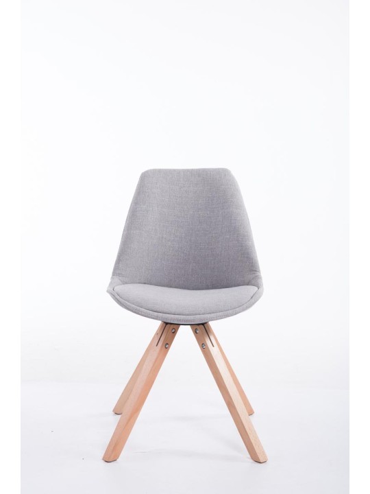 Bezoekersstoel Toulouse stof Natura Square, grijs