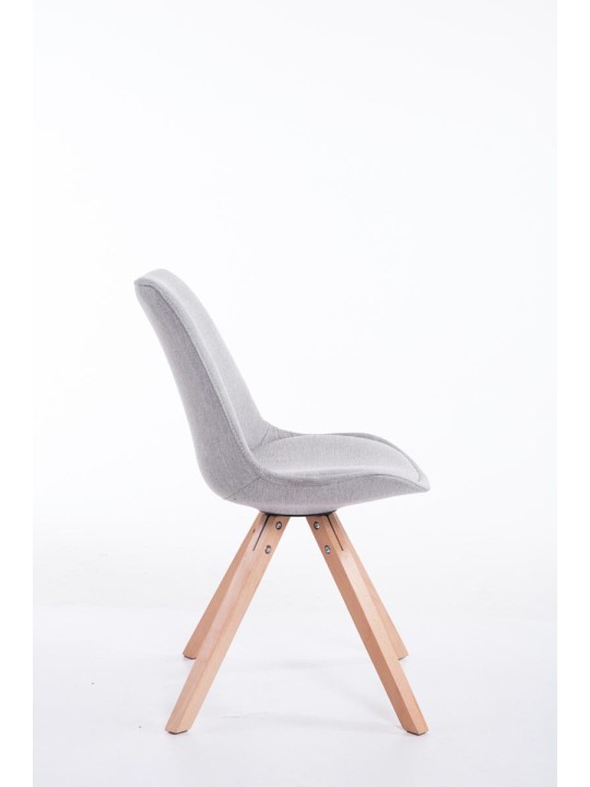 Bezoekersstoel Toulouse stof Natura Square, grijs