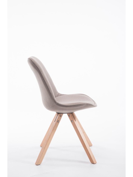 Bezoekersstoel Toulouse stof Natura Square, taupe