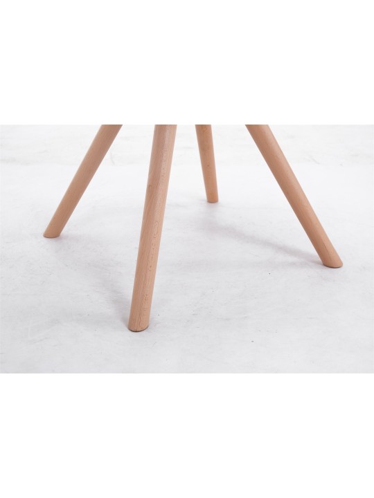 Bezoekersstoel Toulouse stof Natura rond, grijs