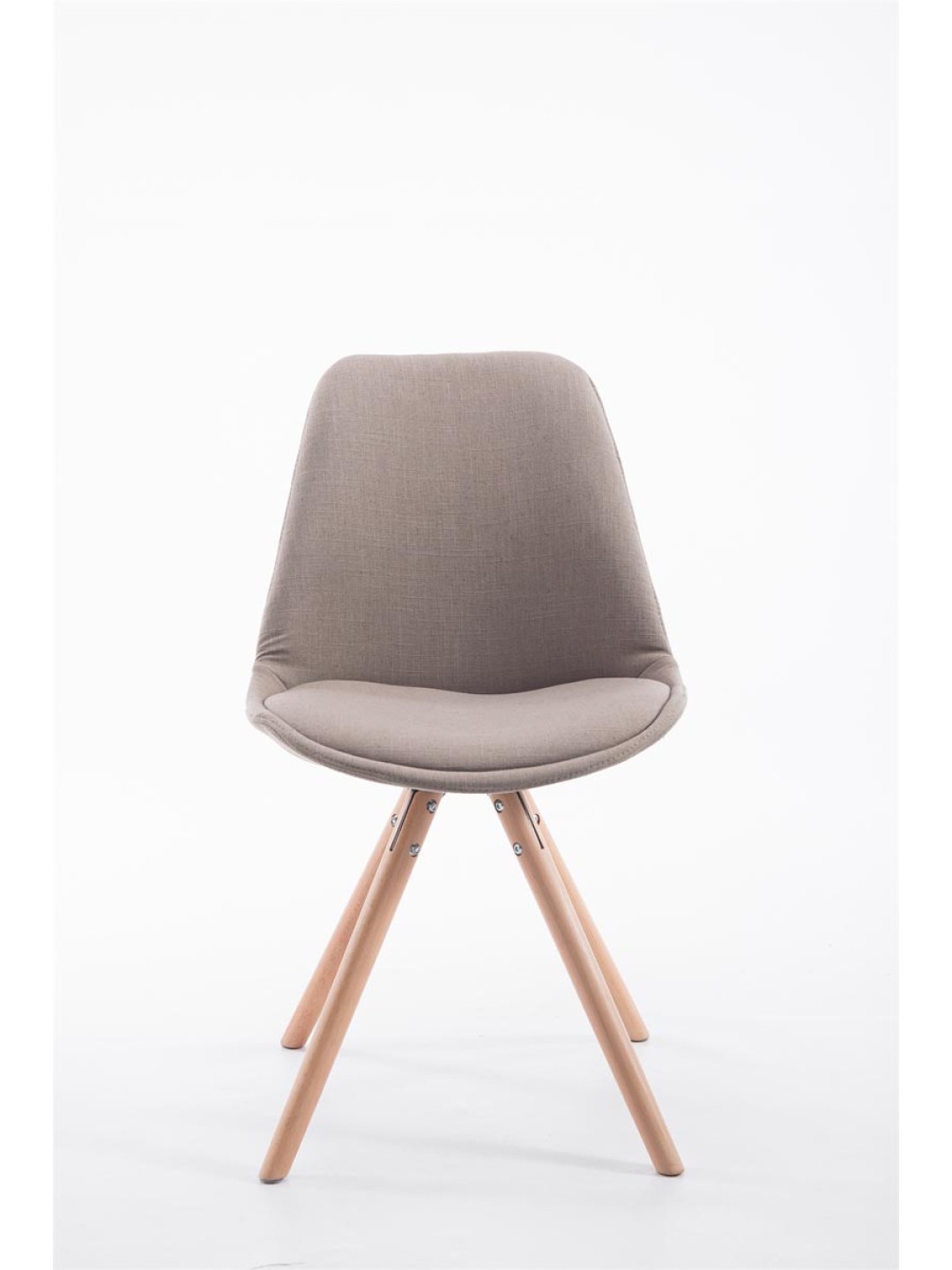 Bezoekersstoel Toulouse stof Natura rond, taupe