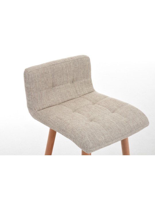 Set van 2 barkrukken Lincoln stof naturel, crème