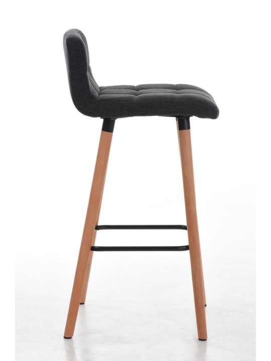 Set van 2 barkrukken Lincoln stof naturel, donkergrijs