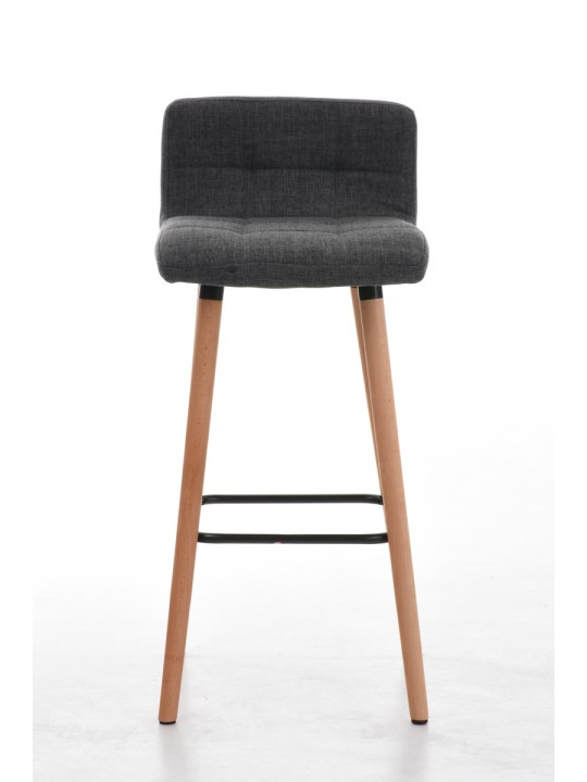 Set van 2 barkrukken Lincoln stof naturel, lichtgrijs