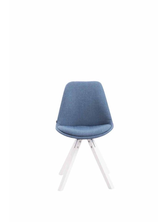 Bezoekersstoel Toulouse stof Vierkant, blauw Bezoekersstoel Toulouse stof Vierkant, blauw