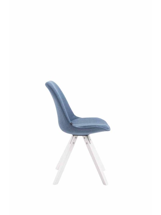Bezoekersstoel Toulouse stof Vierkant, blauw Bezoekersstoel Toulouse stof Vierkant, blauw