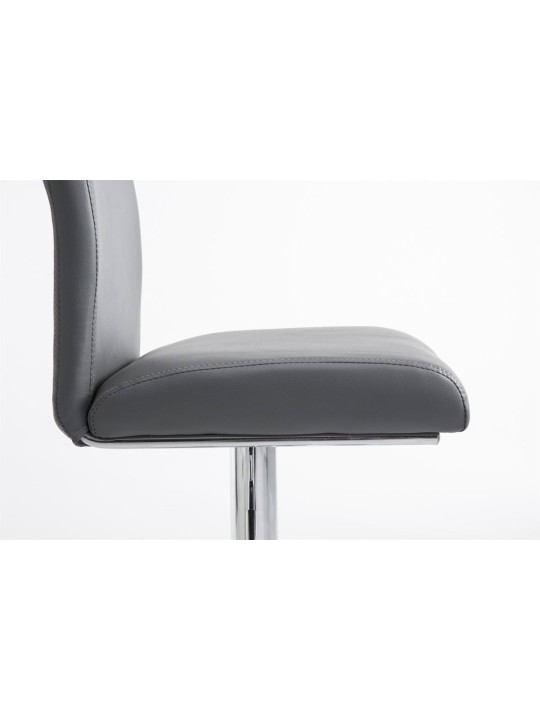 Set van 2 barkrukken Keulen kunstleer chroom, grijs