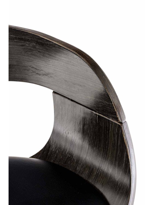 Set van 2 barkrukken Kingston C kunstleer, zwart/grijs