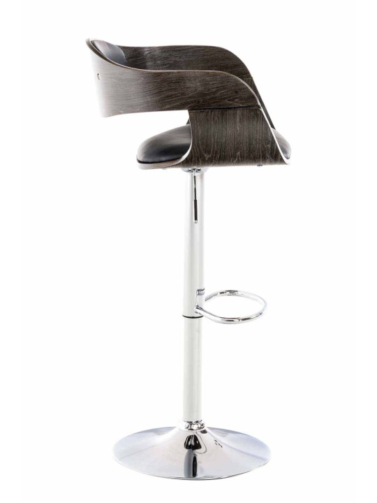 Set van 2 barkrukken Kingston C kunstleer, zwart/grijs