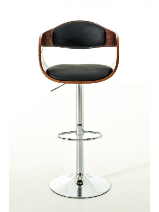 Set van 2 barkrukken Kingston C kunstleer, walnoot/zwart