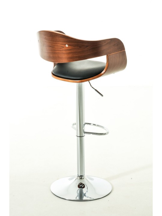 Set van 2 barkrukken Kingston C kunstleer, walnoot/zwart