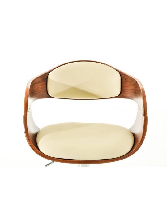 Set van 2 barkrukken Kingston C kunstleer, walnoot/crème Set van 2 barkrukken Kingston C kunstleer, walnoot/crème