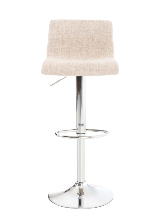 Set van 2 barkrukken Hoover stof chroom, crème Set van 2 barkrukken Hoover stof chroom, crème