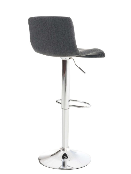 Set van 2 barkrukken Hoover stof chroom, donkergrijs Set van 2 barkrukken Hoover stof chroom, donkergrijs