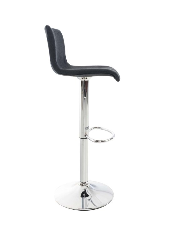 Set van 2 barkrukken Hoover stof chroom, zwart Set van 2 barkrukken Hoover stof chroom, zwart