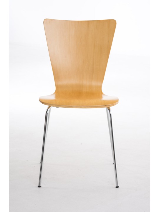 Set van 2 bezoekersstoelen Aaron, naturel