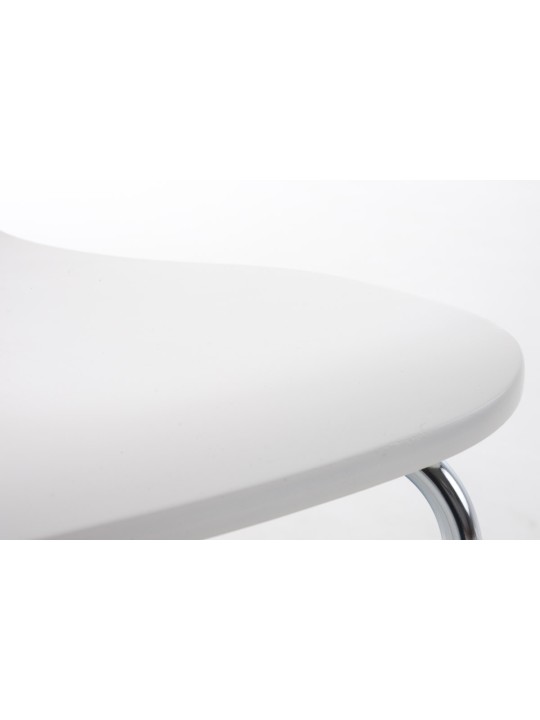 Set van 4 bezoekersstoelen Aaron, wit