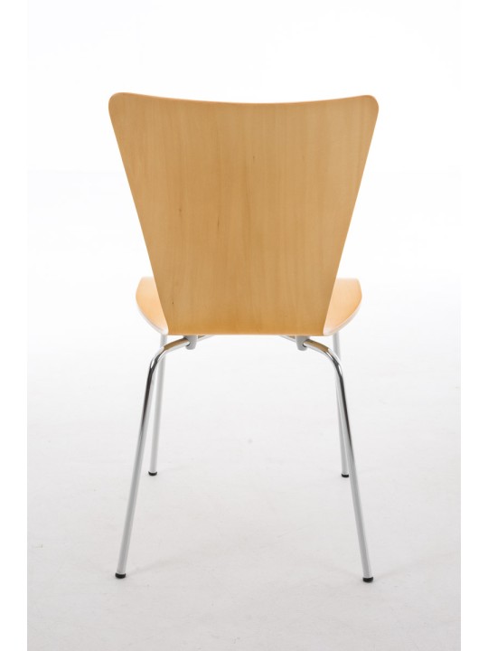 Set van 4 bezoekersstoelen Aaron, naturel